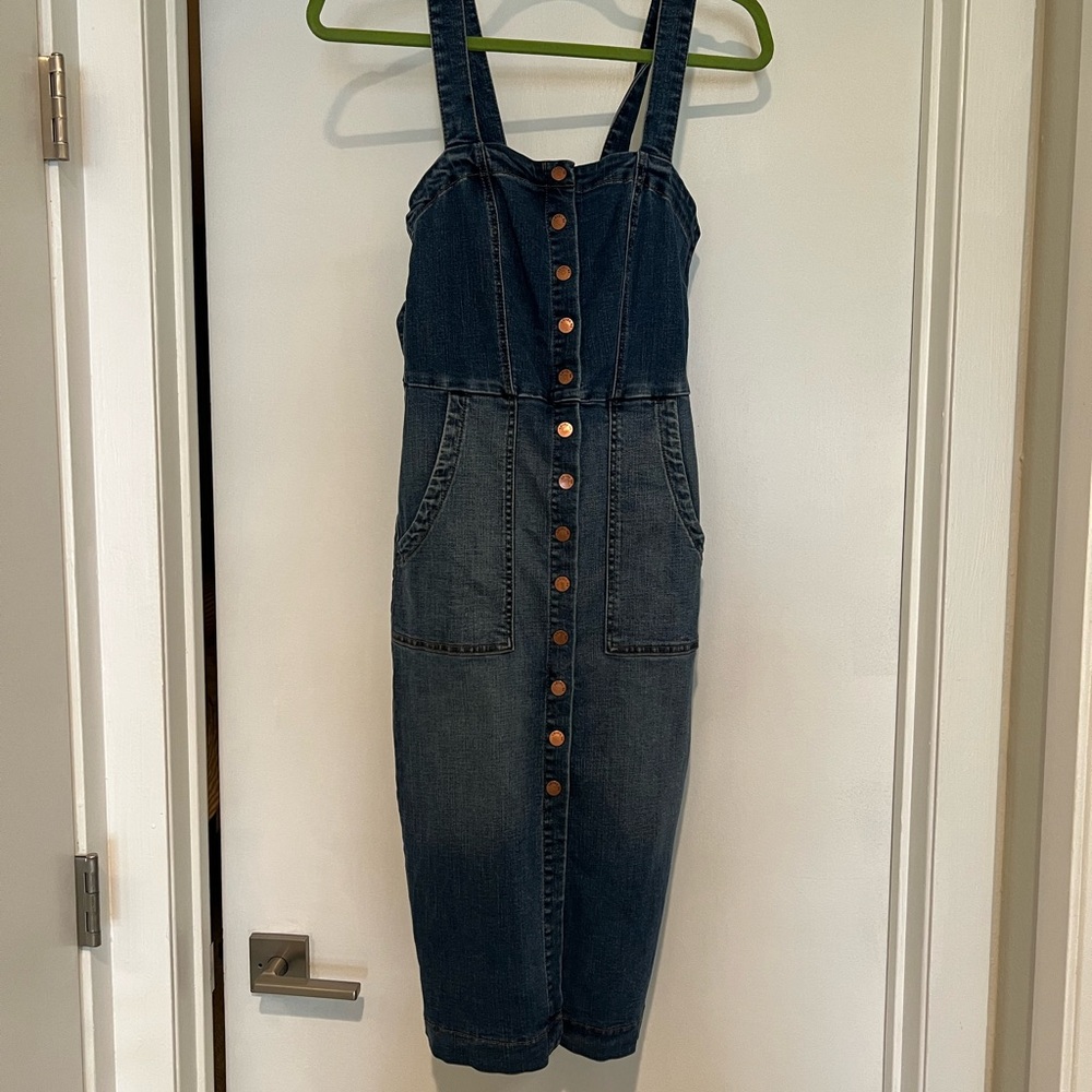 Level 99 Blue Denim Midi Dress